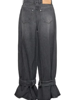 Jeans vita media boyfriend fit con fibbie