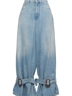 Jeans vita media boyfriend fit con fibbie