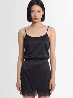 Juliet lace & satin slip skirt
