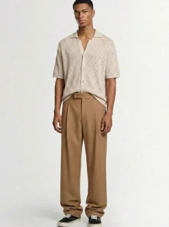 Knit cotton polo shirt