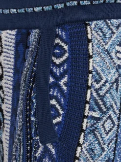 Knitted cotton blend shorts