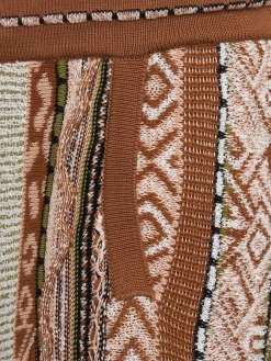 Knitted cotton blend shorts
