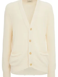 Knitted cotton boxy fit cardigan