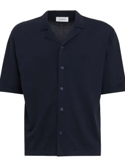 Knitted cotton polo shirt