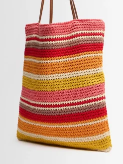 Knitted logo tote bag