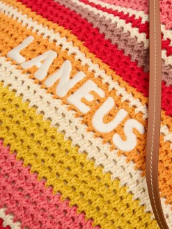 Knitted logo tote bag