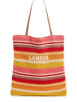 Knitted logo tote bag