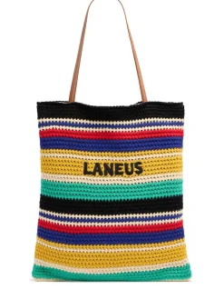 Knitted logo tote bag
