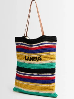 Knitted logo tote bag