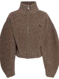 Knit zip cardigan