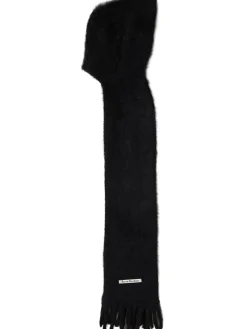Kooder hooded mohair & wool scarf