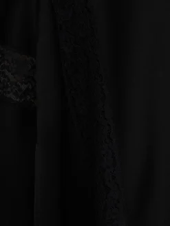 Lace & satin long skirt