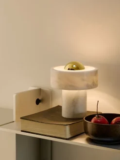 Lampada da tavolo LED portatile Stone