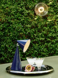 Lampada da tavolo LED Pose Portable Indigo