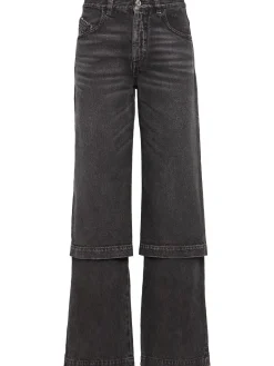 Layered baggy jeans
