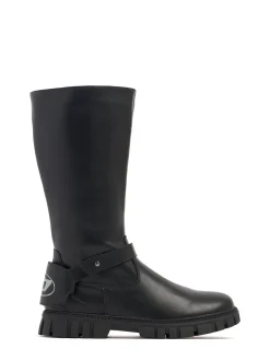 Leather & synthetic boots