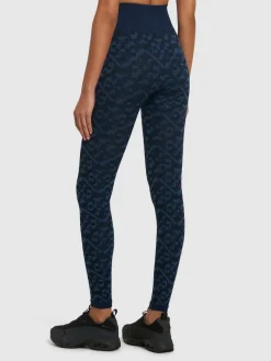 Leggings jacquard con logo