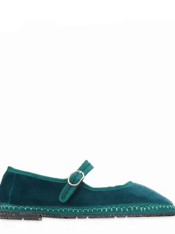 Leonor velvet Mary Jane flats
