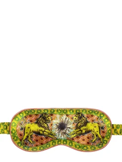 Leo printed silk sleep mask
