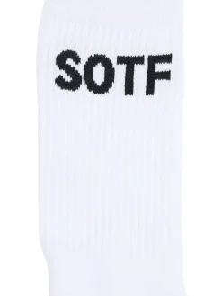 Logo cotton blend socks
