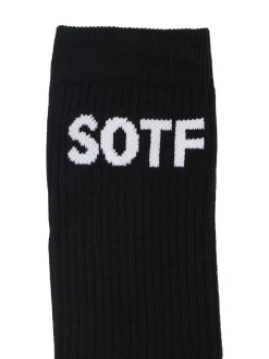 Logo cotton blend socks