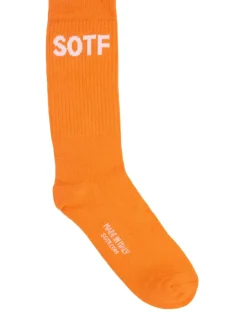 Logo cotton blend socks