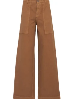 Logo cotton canvas pants