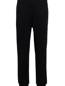 Logo cotton fleece track pants