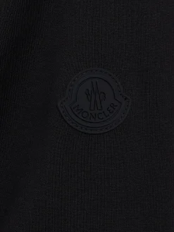 Logo cotton fleece zip-up hoodie