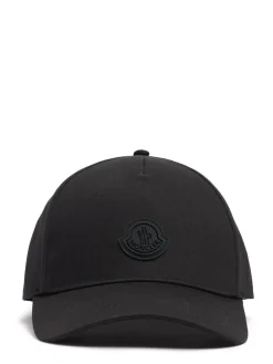 Logo cotton gabardine baseball cap