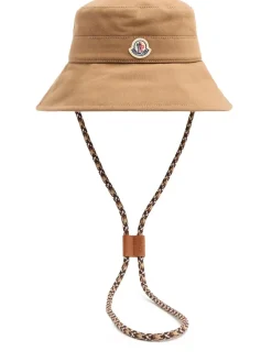 Logo cotton gabardine bucket hat