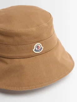 Logo cotton gabardine bucket hat