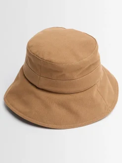 Logo cotton gabardine bucket hat