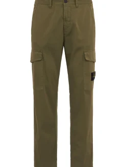 Logo cotton regular pants