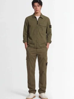 Logo cotton regular pants