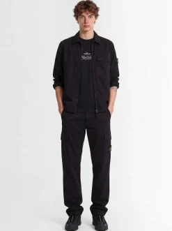 Logo cotton regular pants