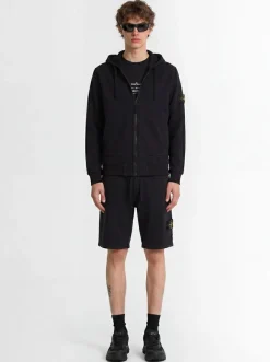 Logo cotton zip hoodie