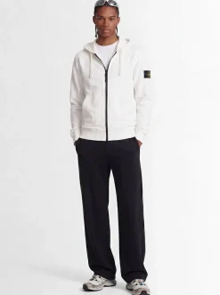 Logo cotton zip hoodie