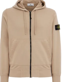 Logo cotton zip hoodie