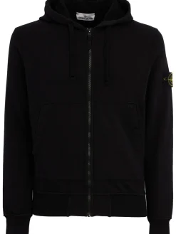 Logo cotton zip hoodie
