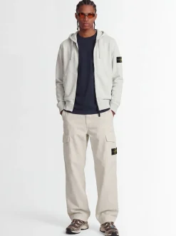 Logo cotton zip hoodie