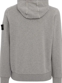 Logo cotton zip up hoodie