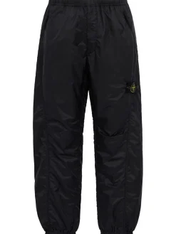 Logo nylon loose pants