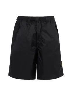 Logo nylon loose wide shorts
