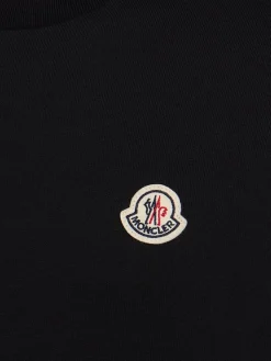 Logo patch cotton crewneck sweatshirt