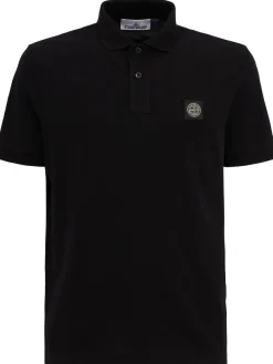 Logo patch cotton polo shirt