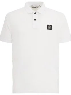 Logo patch cotton polo shirt