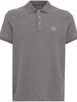 Logo patch cotton polo shirt