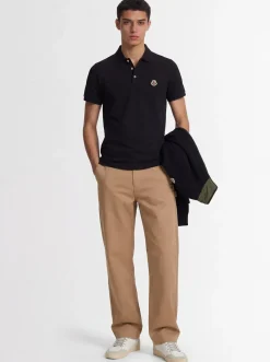 Logo patch cotton polo shirt