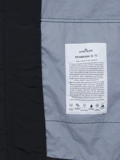 Logo patch nylon short parka